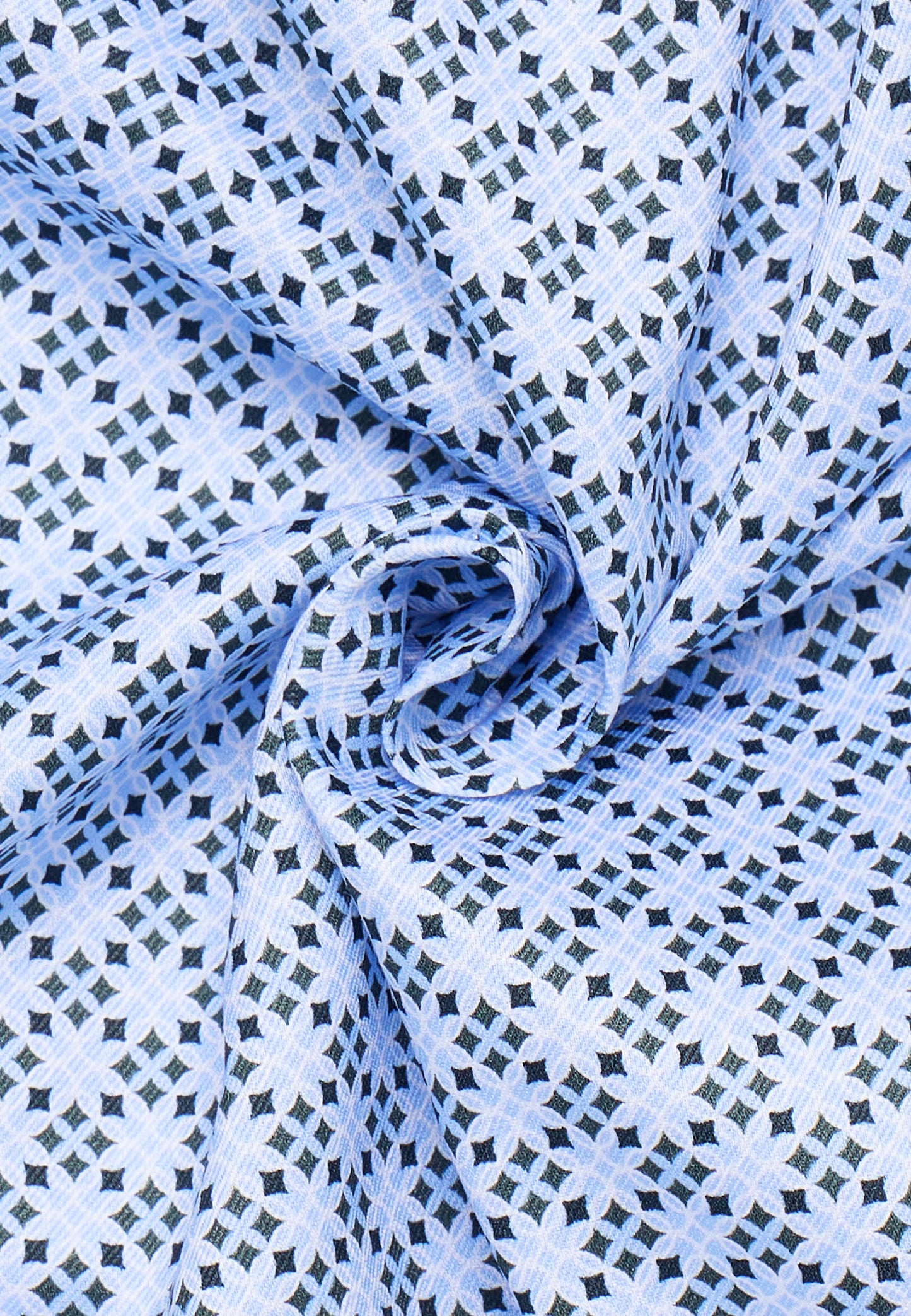 Eterna MODERN FIT Shirt in sky blue printed