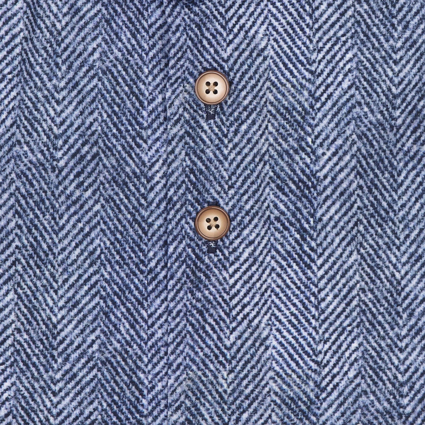 R2 Herringbone Print Stretch Shirt