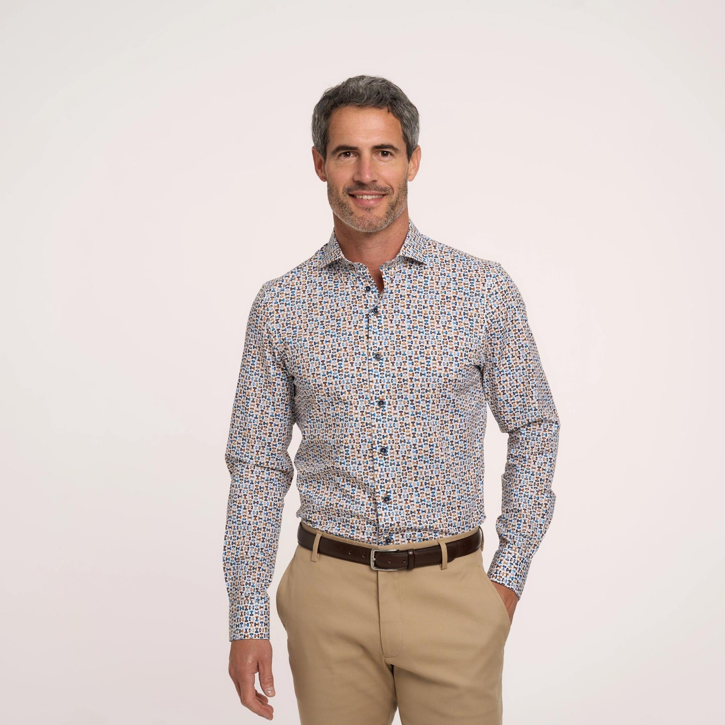 R2 Bike pedal print stretch shirt