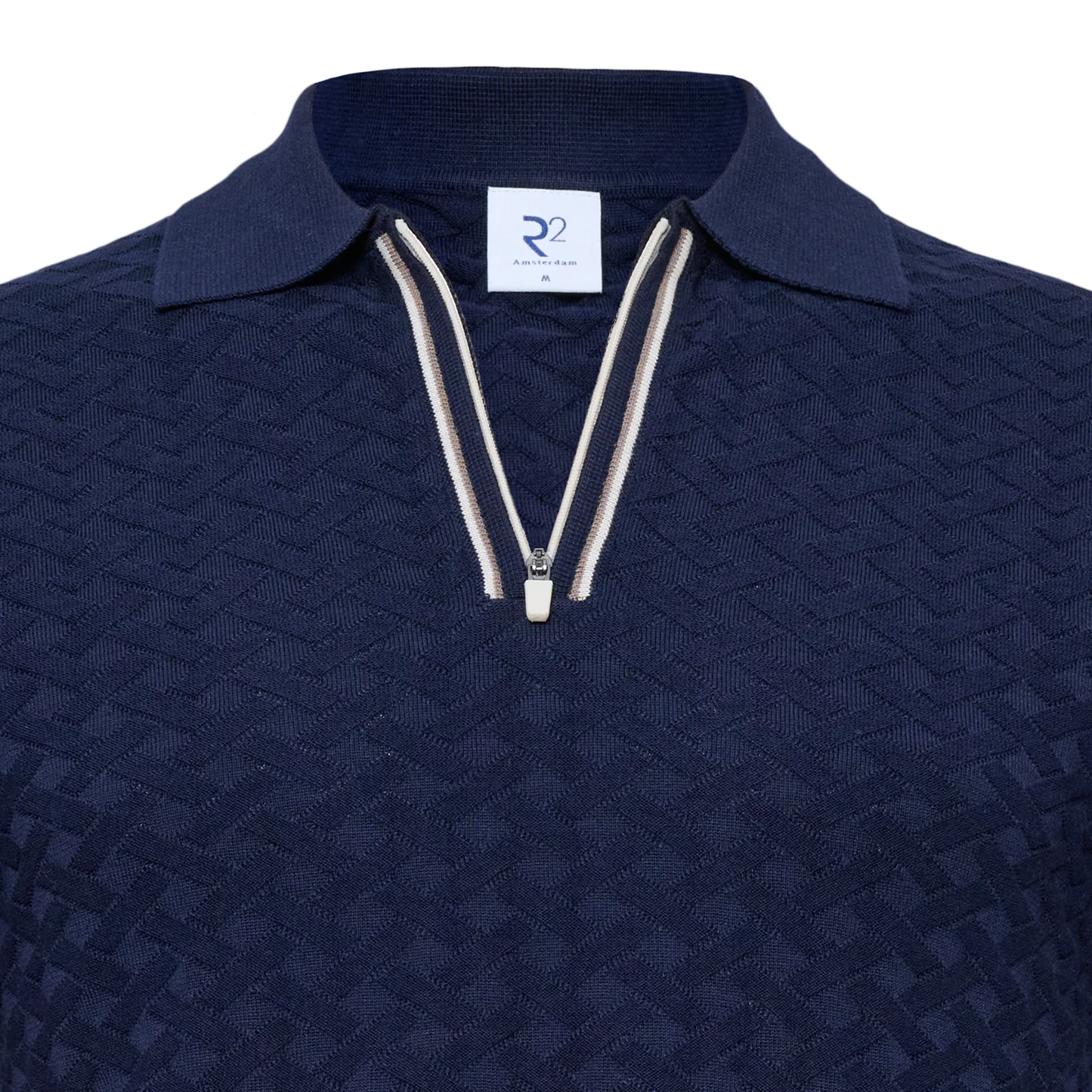 R2 Amsterdam Modal blend zipper closure polo