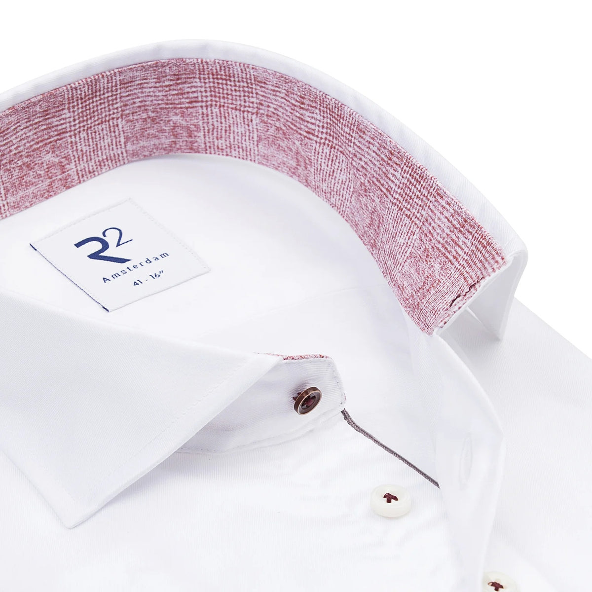 R2 Amsterdam Organic 2-Ply Cotton Widespread Shirt – White