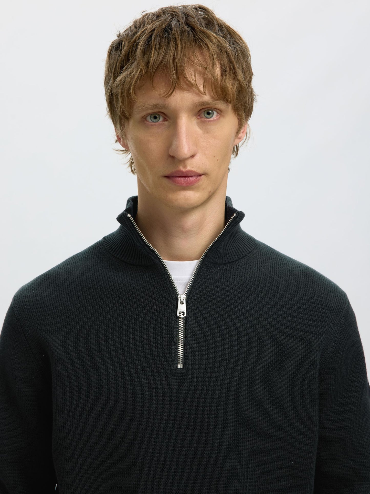 Selected Homme Half-zip Jumper - Black