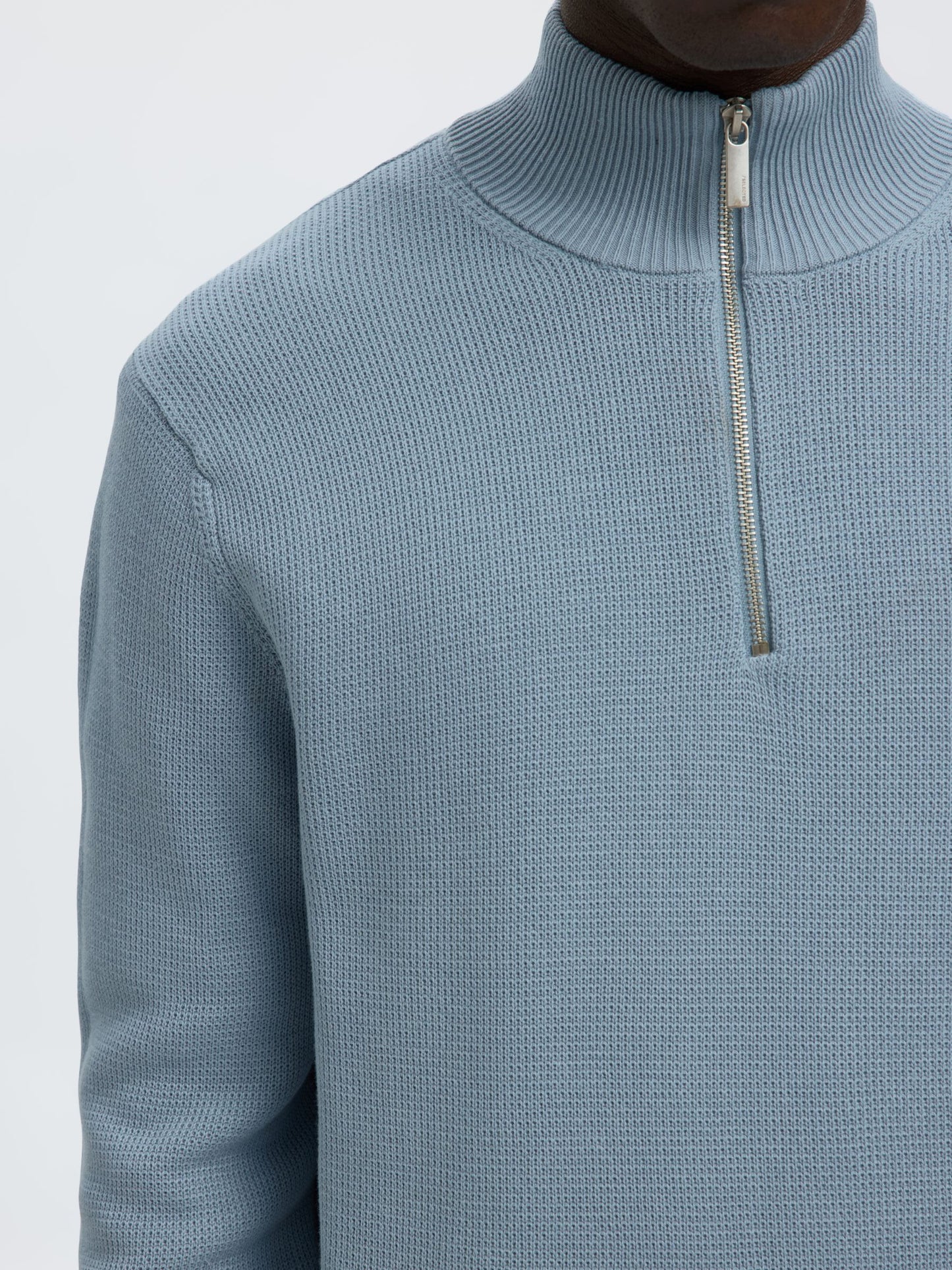 Selected Homme Half-zip Jumper - Dusty Blue