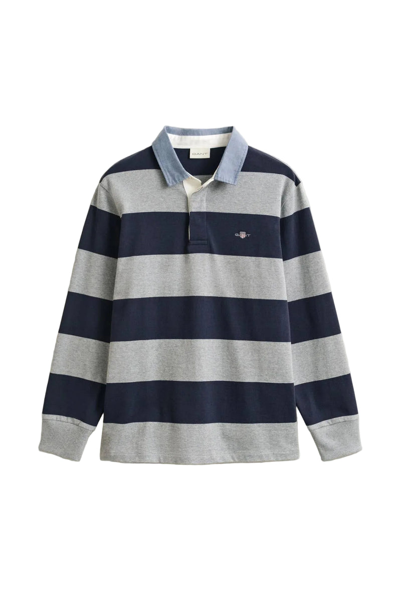 Gant Classic Heavy Rugger - Grey Melange