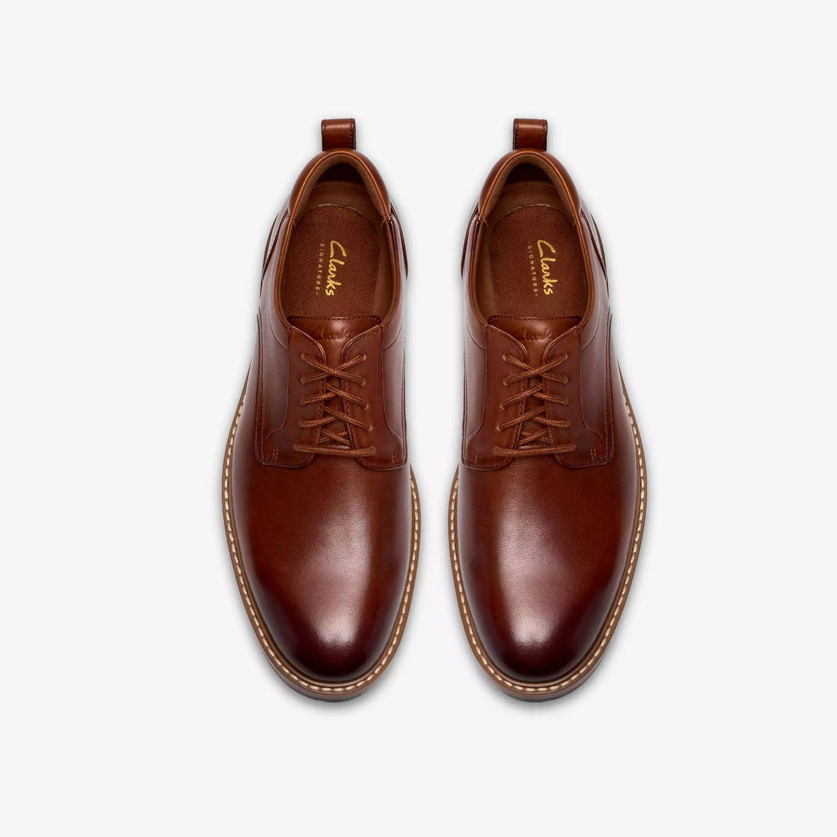 Clarks Aldwin 2 Derby Leather Shoe - Brown