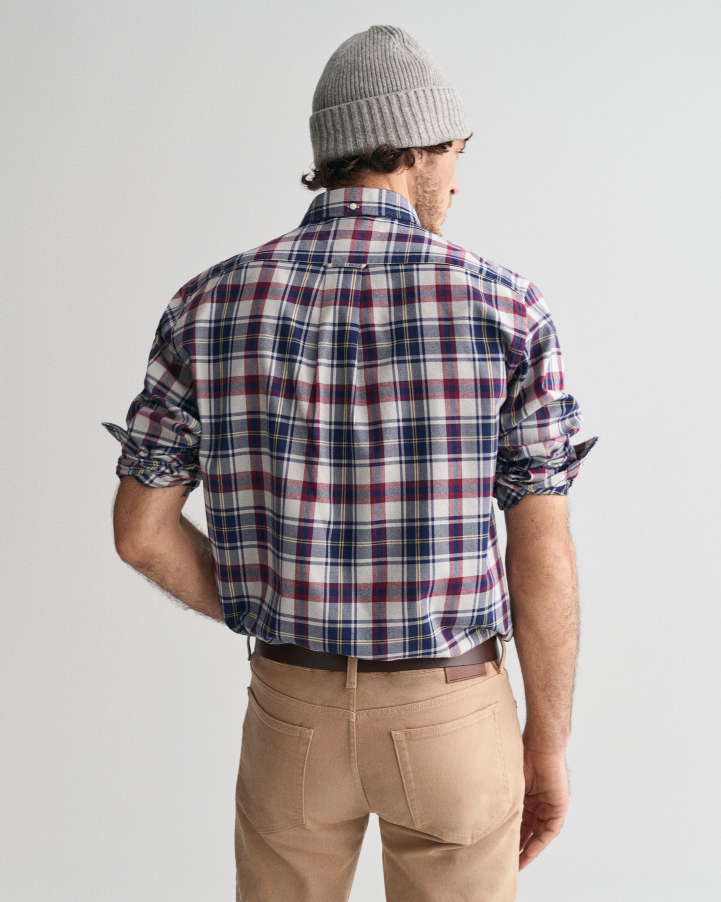 Gant Regular Fit Plaid Flannel Jaspé Shirt