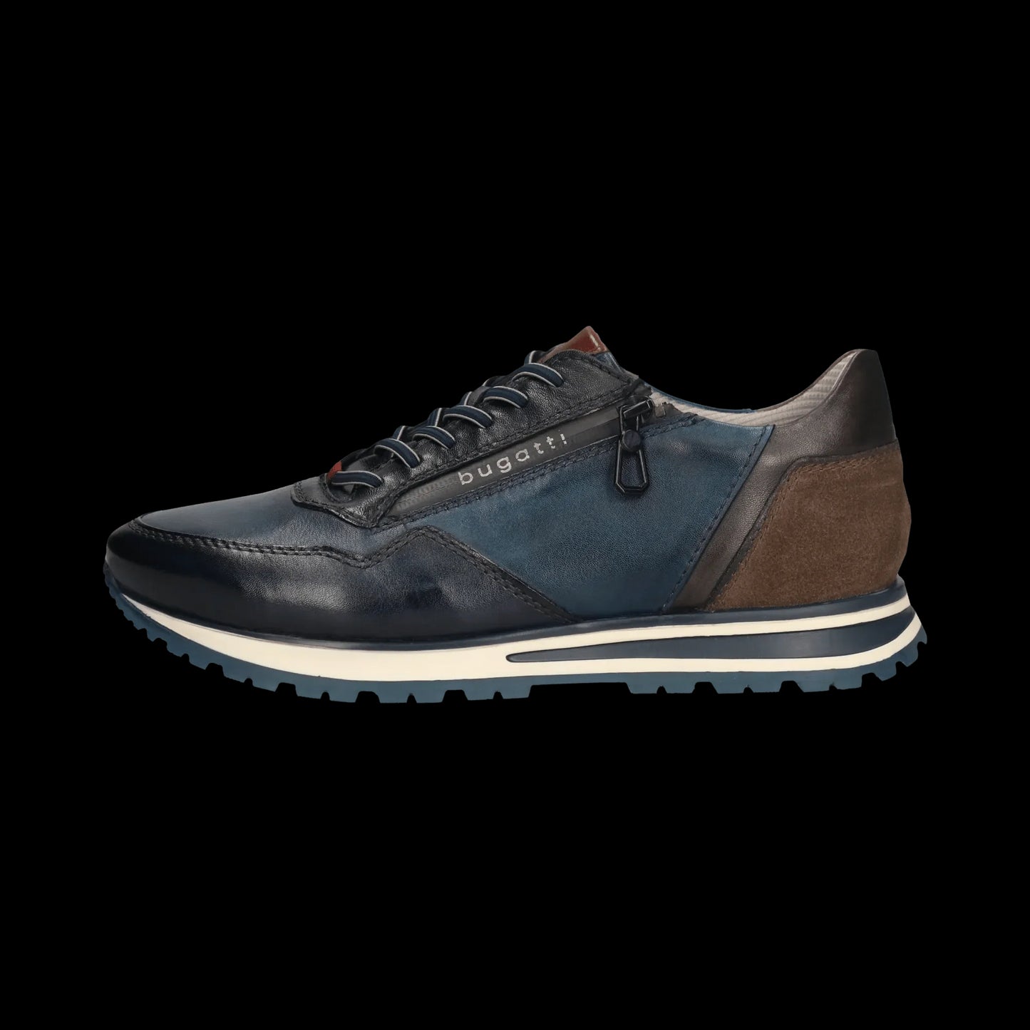 Leather Side Zip Sneaker