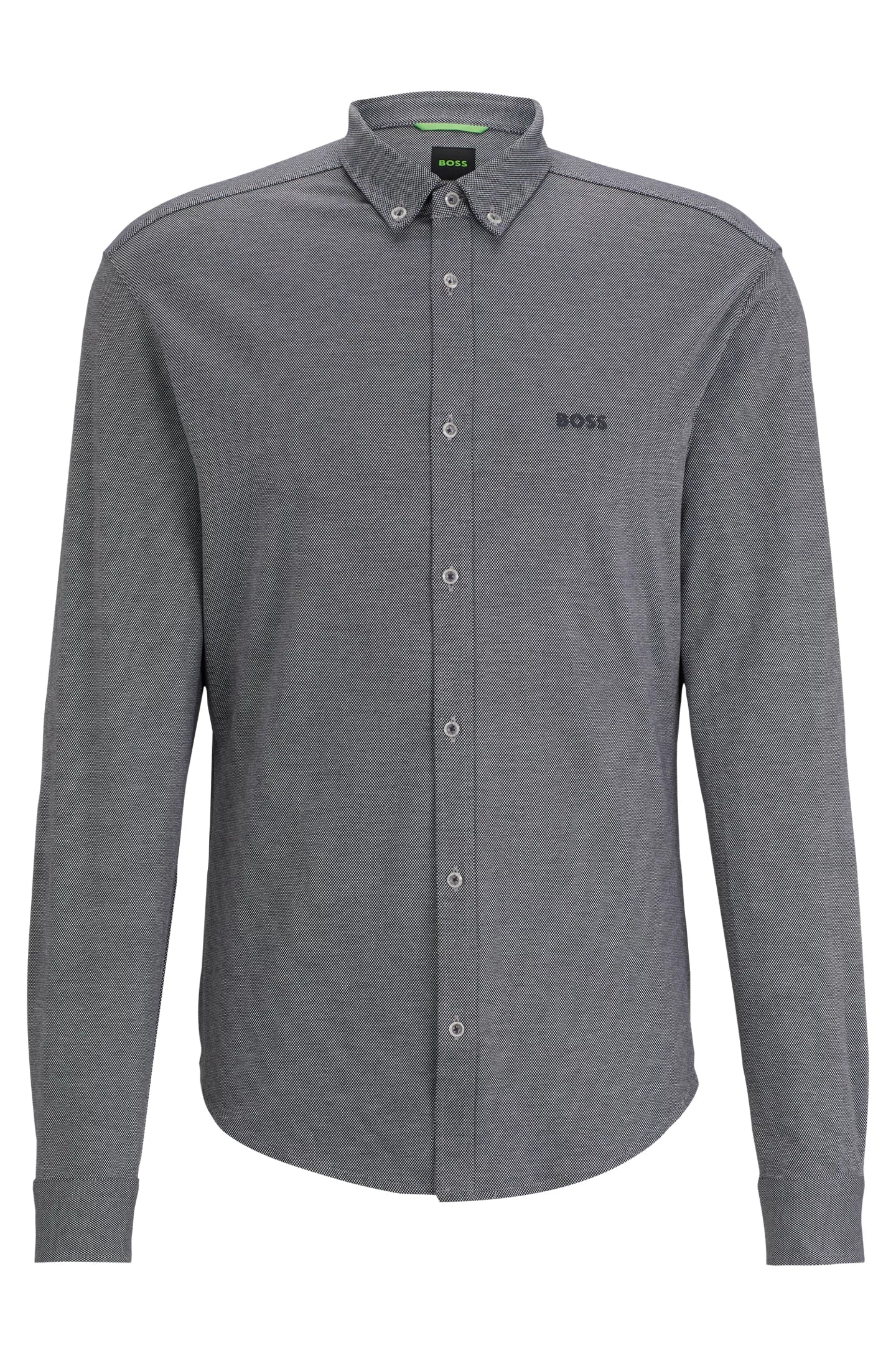Boss Button-Down Regular-Fit Shirt In Cotton Jersey