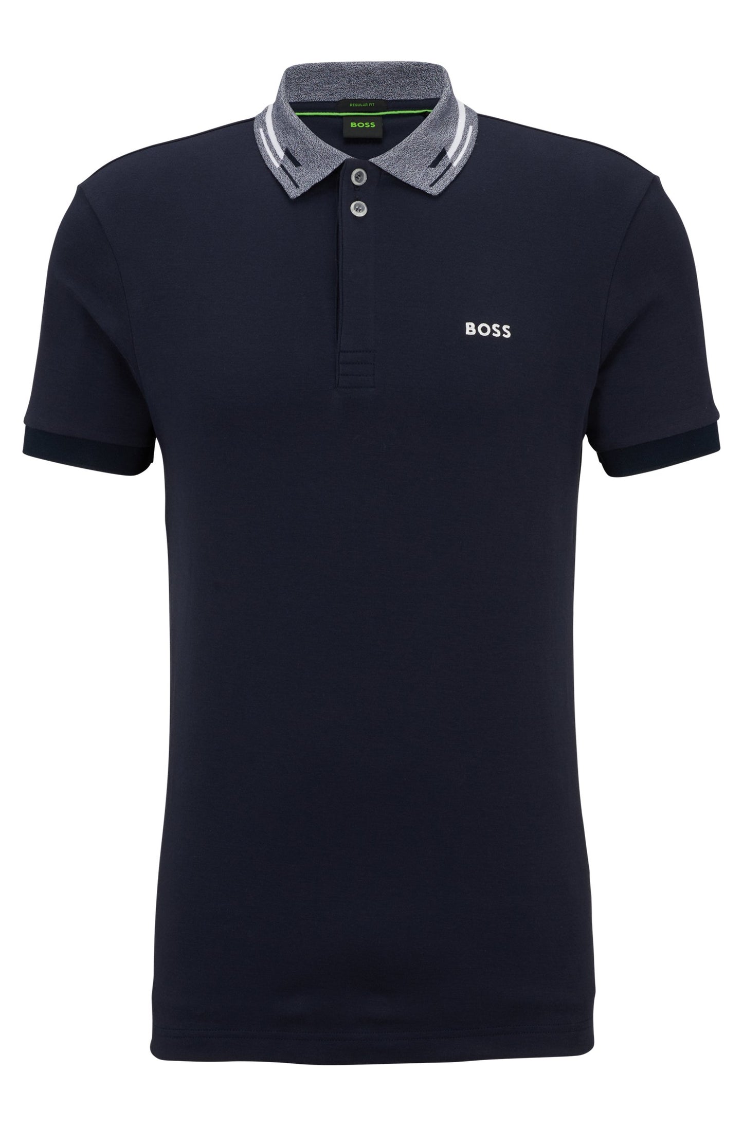 Boss Interlock Cotton Polo Shirt With Embroidered Logo