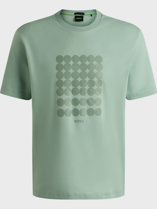 Boss Interlock-cotton T-shirt with circle artwork