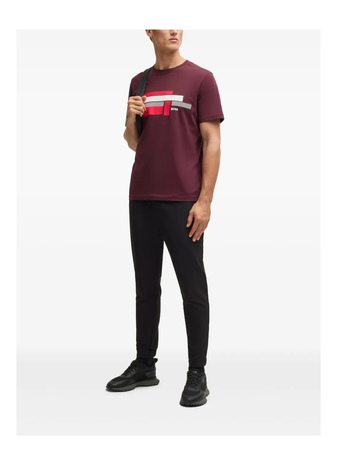 Boss Glamping Cotton T-shirt in Stretch Fabric