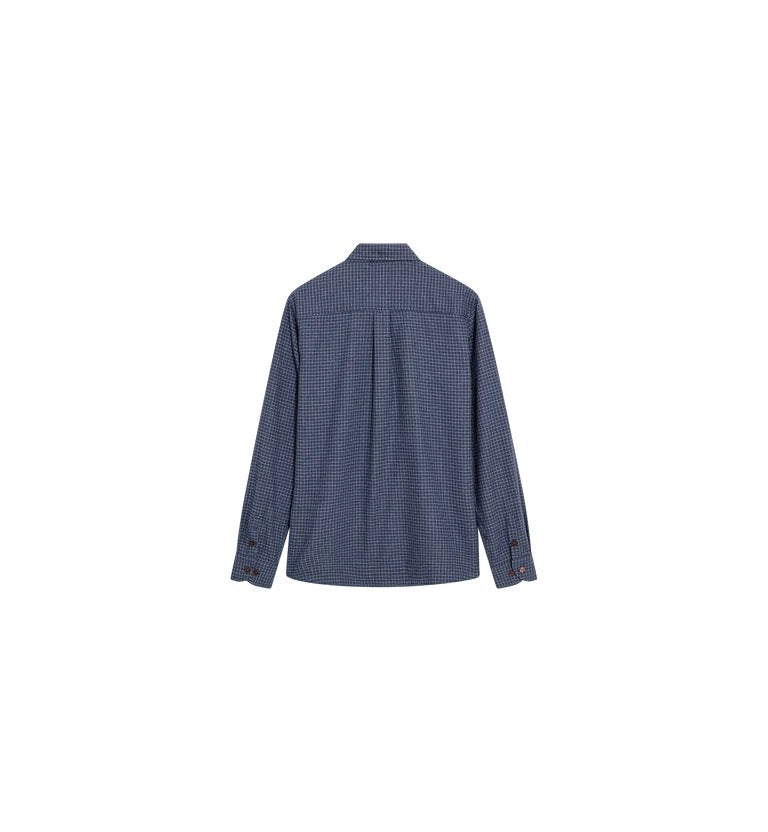 Mos Mosh Marco Flannel Shirt - Navy Check