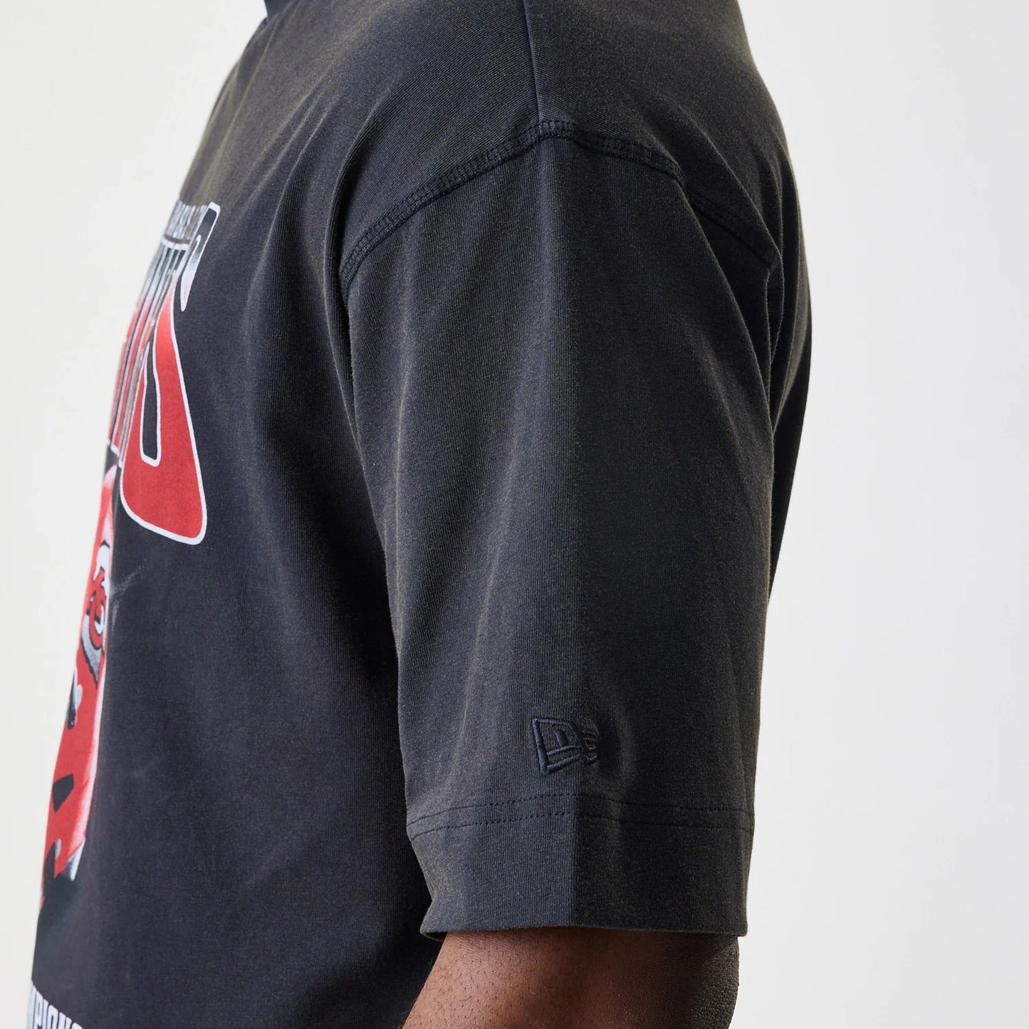Kansas City Chiefs NFL Washed Boxy Black Oversized T-Shirt