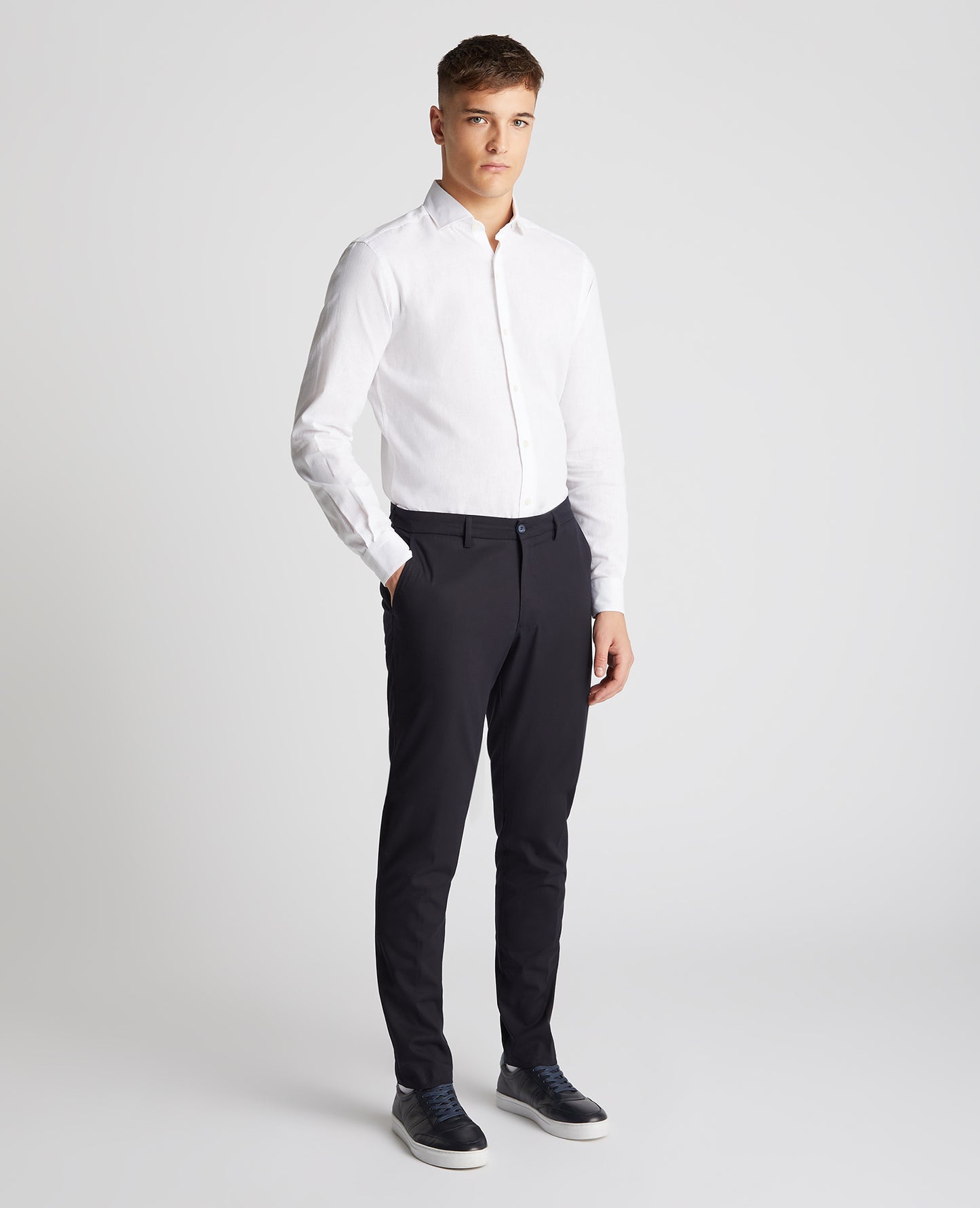 Remus Uomo Black Edison Casual Trousers