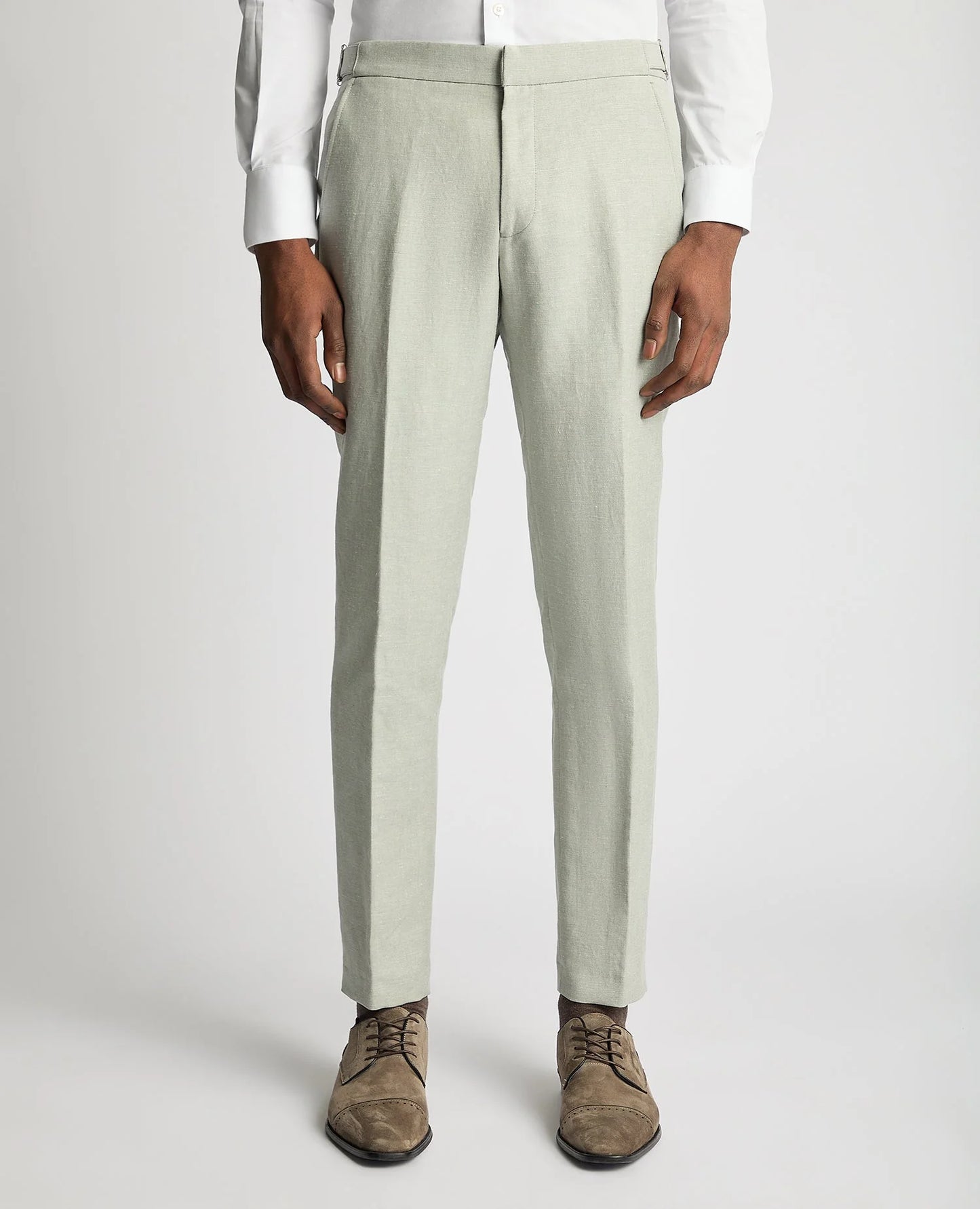 Remus Uomo Slim Fit Linen Blend Massa Trousers