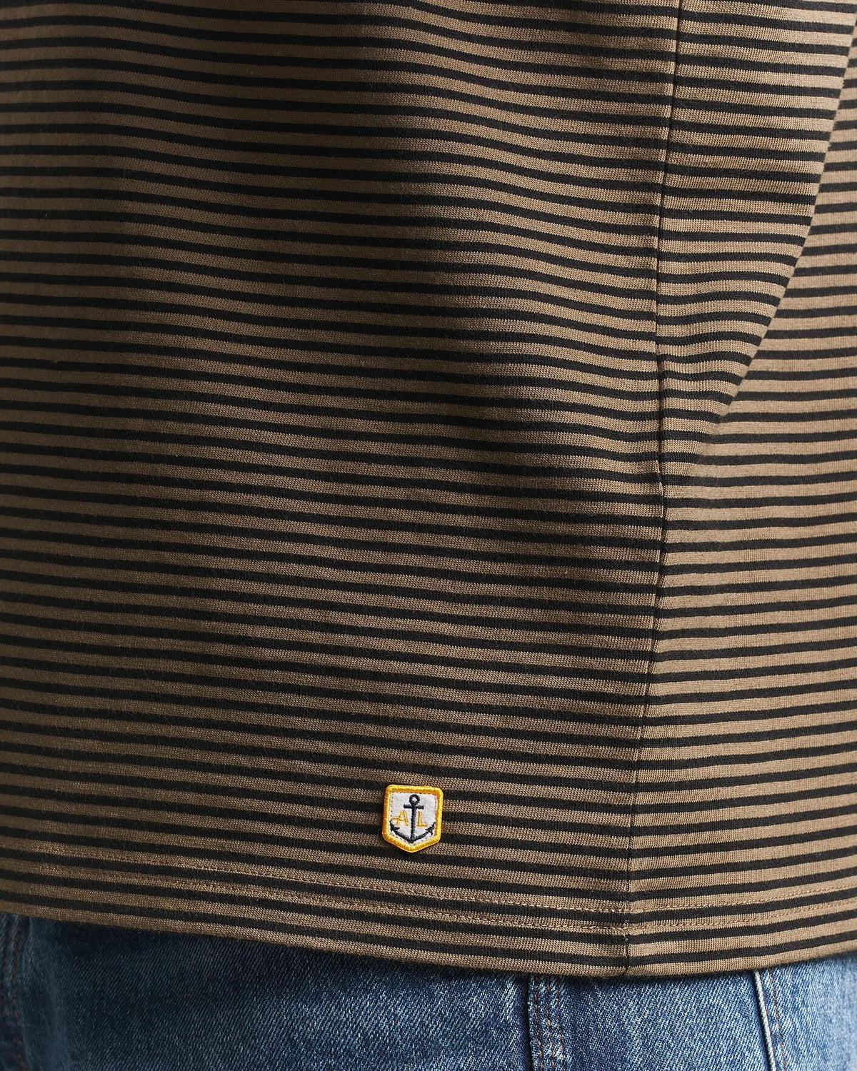 Armor-lux Héritage Callac Striped T-Shirt – Olive/Black