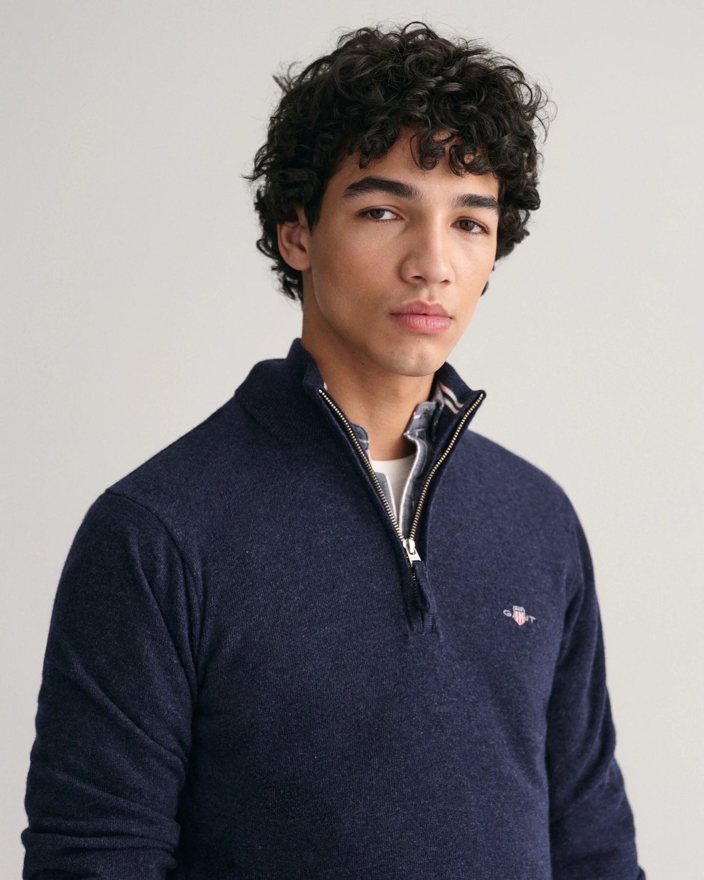Gant Superfine Lambswool Half-Zip Sweater