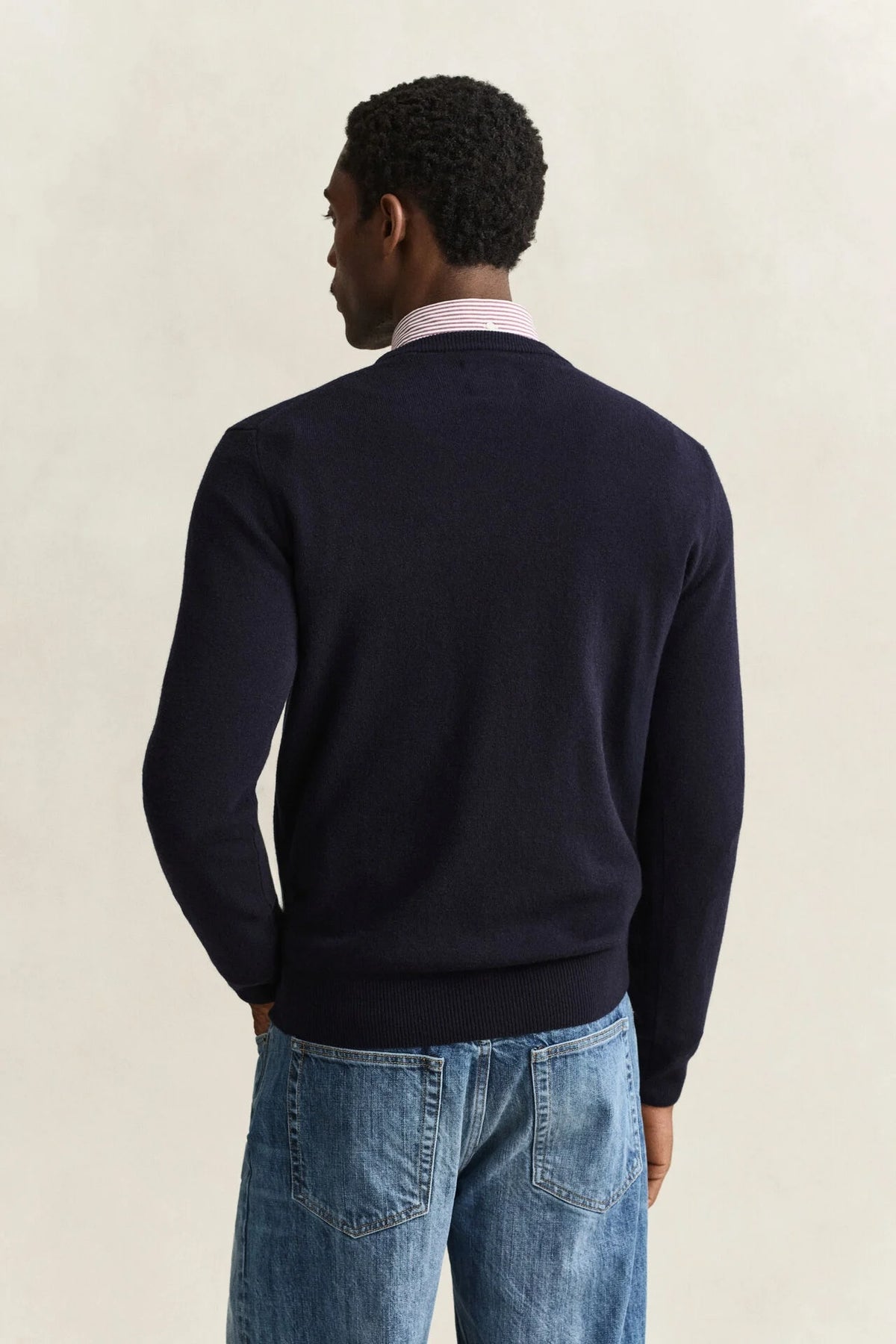 GANT Lambswool Crew Neck Sweater – Marine
