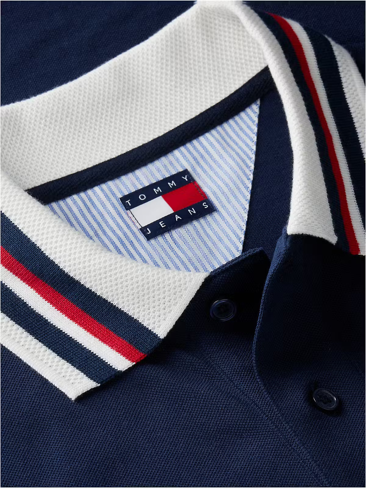 Tommy Jeans Wavy Crest Polo Shirt – Navy