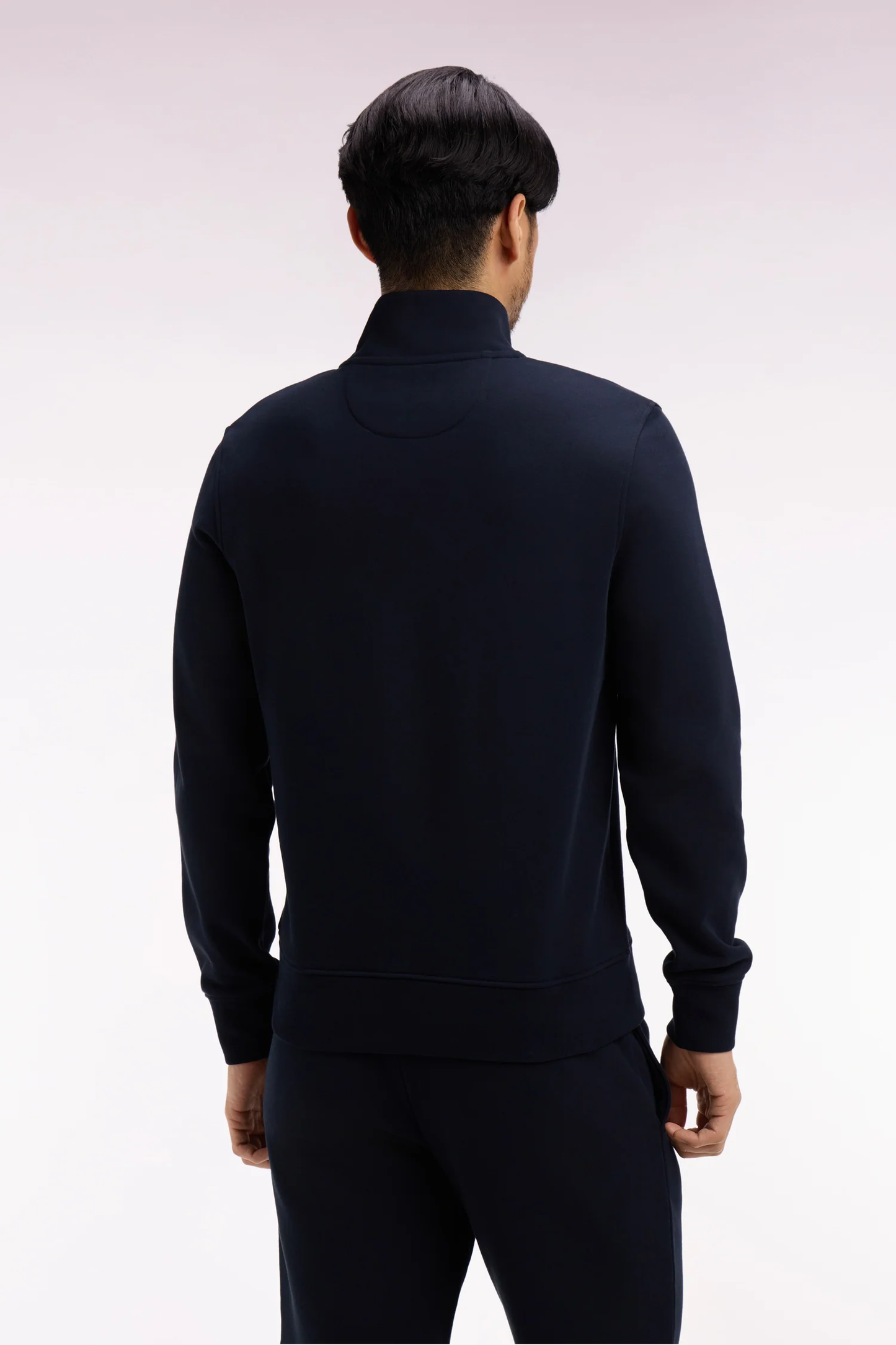 Eden Park cotton fleece trucker collar zip sweatshirt