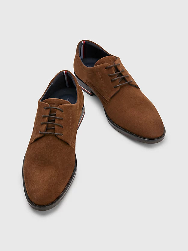 Tommy Hilfiger Signature Heel Suede Lace-up Shoes