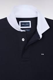 Eden Park Wool Cotton Half Zip Sweater - Navy