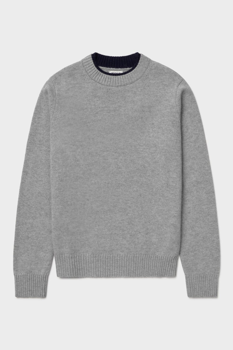 Ecoalf Marula Recycled Wool Sweater - Light Grey Melange