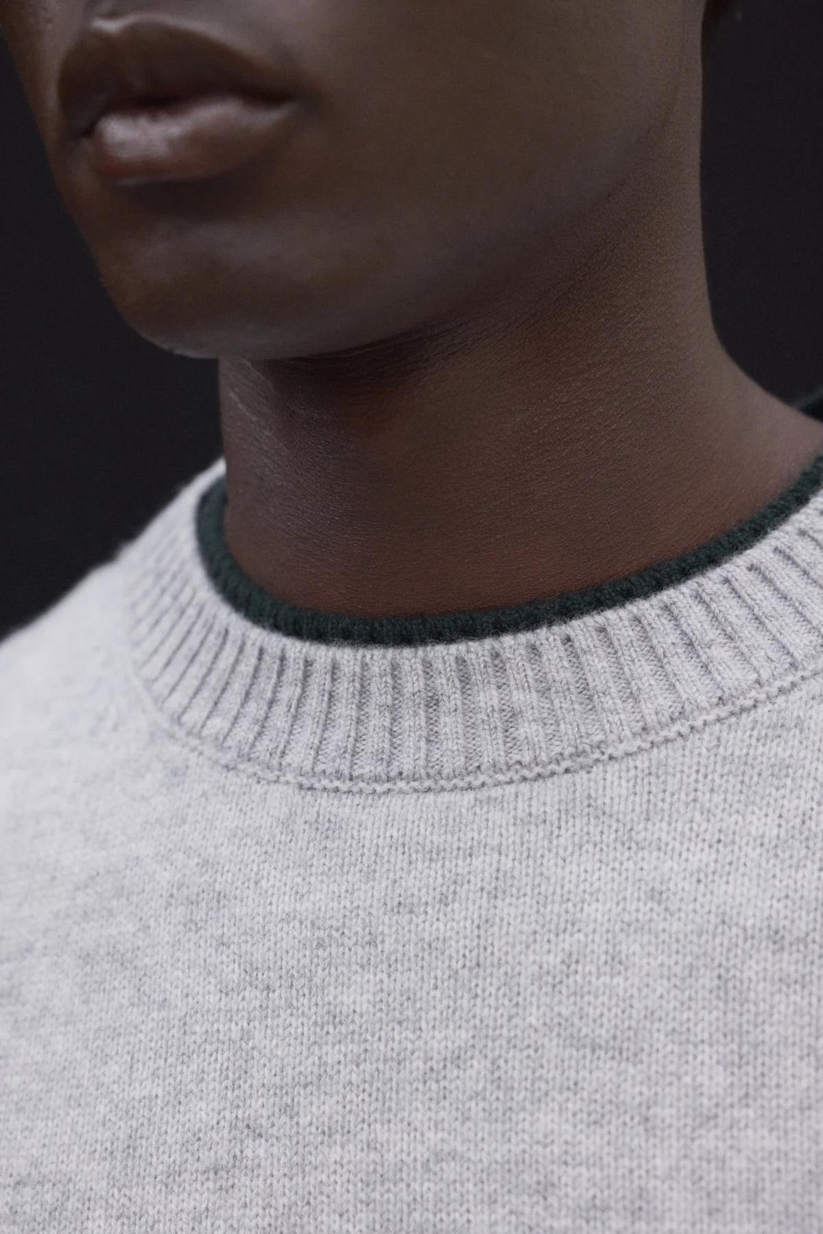 Ecoalf Marula Recycled Wool Sweater - Light Grey Melange