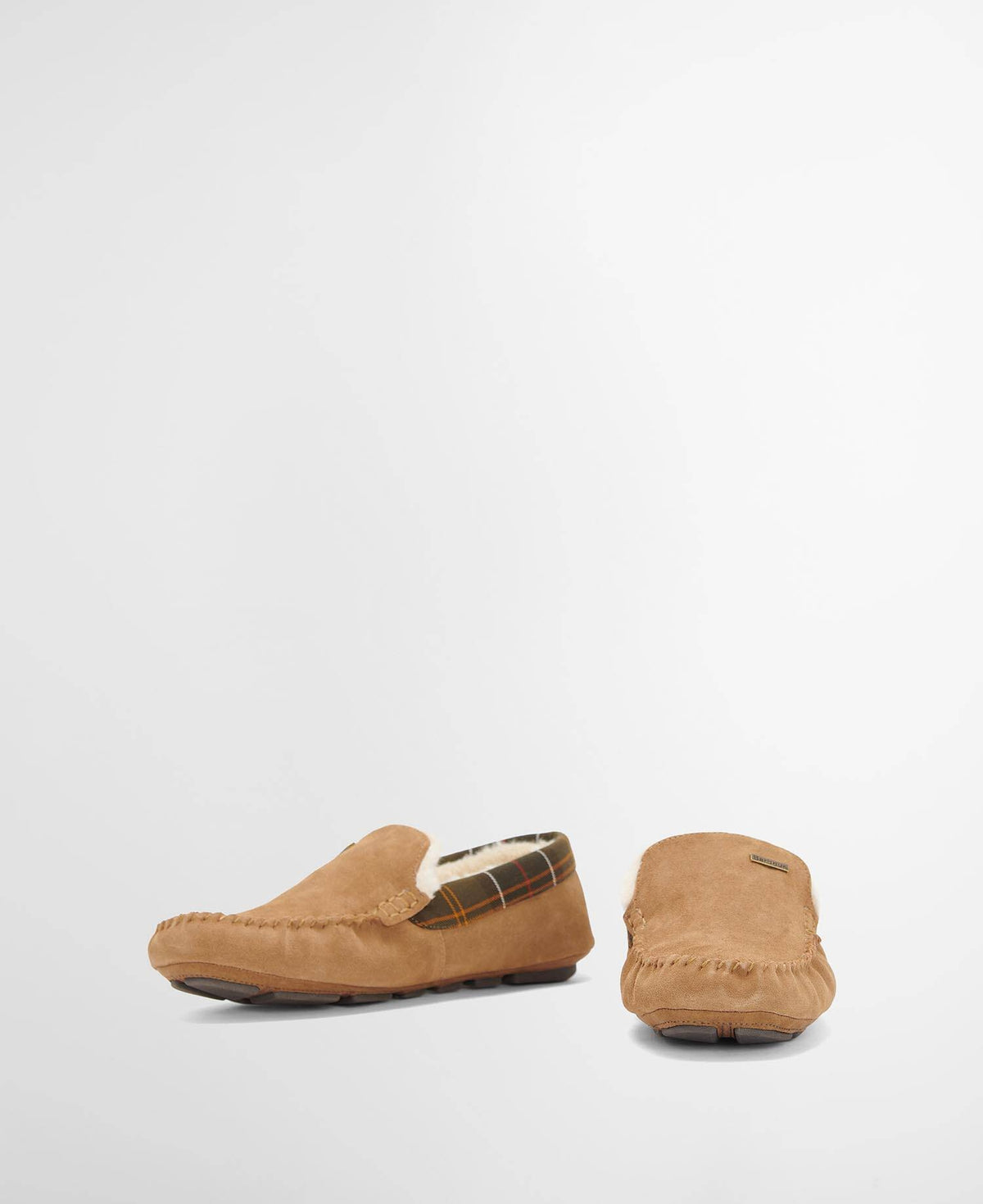 Barbour Monty Moccasin Slippers - Camel Suede