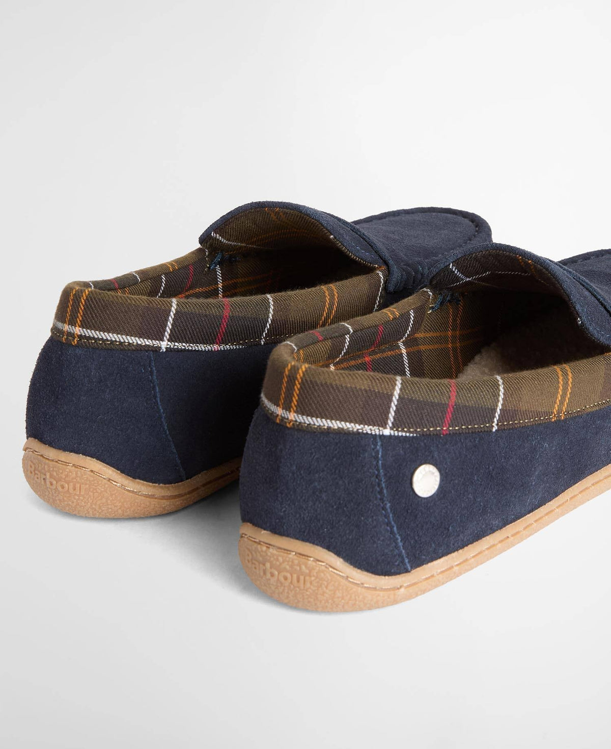 Barbour Albert Slippers - Navy Suede