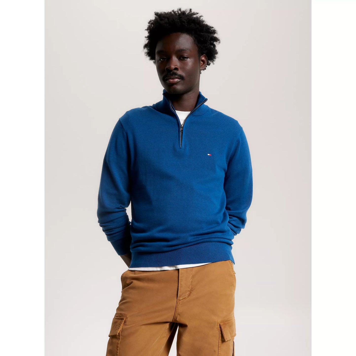 Tommy Hilfiger Pima Organic Cotton Cashmere Half Zip
