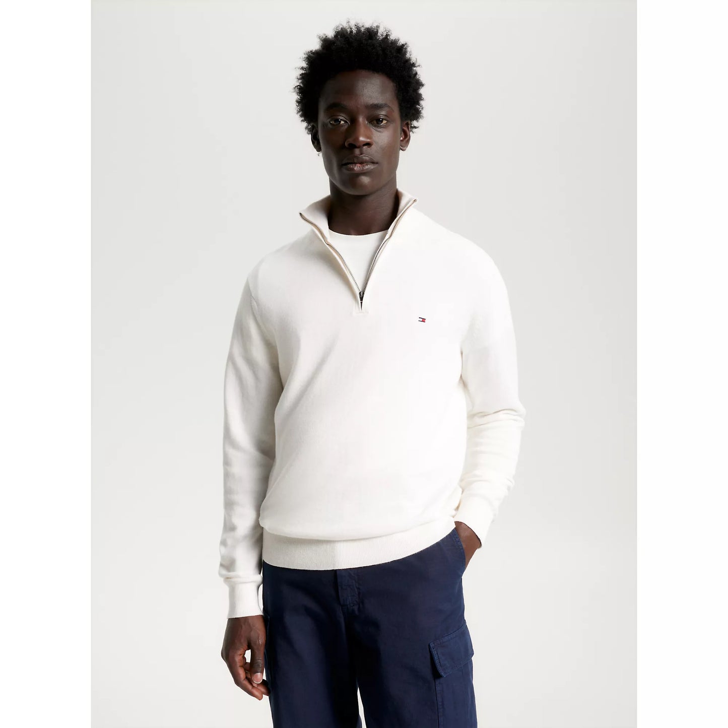 Tommy Hilfiger Pima Organic Cotton Cashmere Half Zip