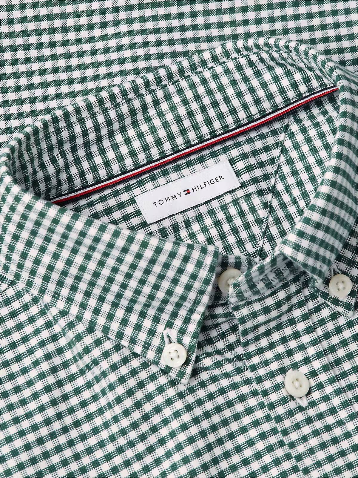 Tommy Hilfiger Heritage Oxford Gingham Regular Fit Shirt – Green