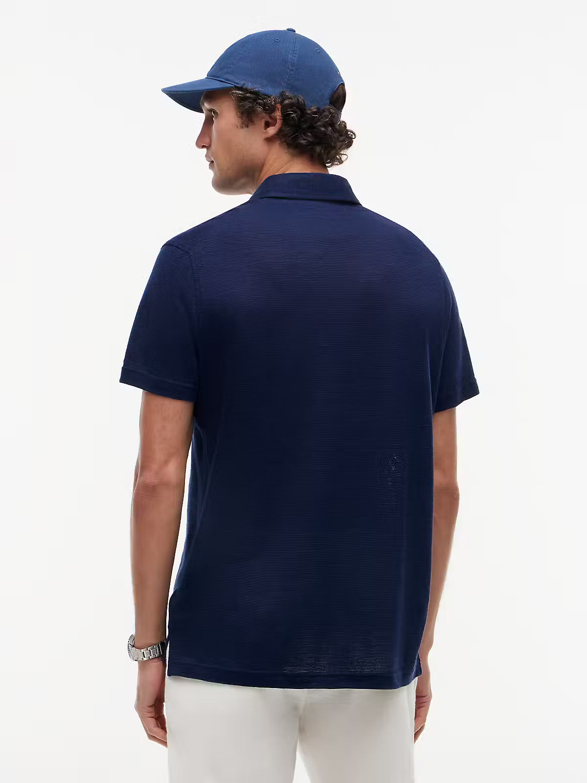 Tommy Hilfiger New York Label Regular Fit Linen Blend Polo Shirt