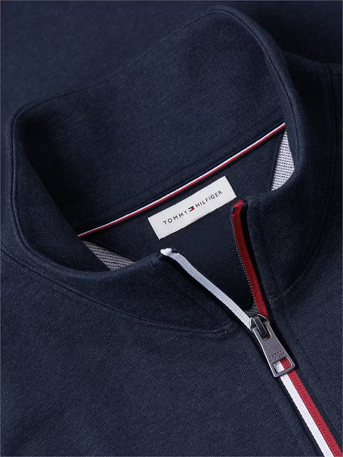 Tommy Hilfiger Tipping Terry Quarter Zip Sweatshirt