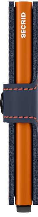 Secrid Matte Miniwallet - Nightblue & Orange