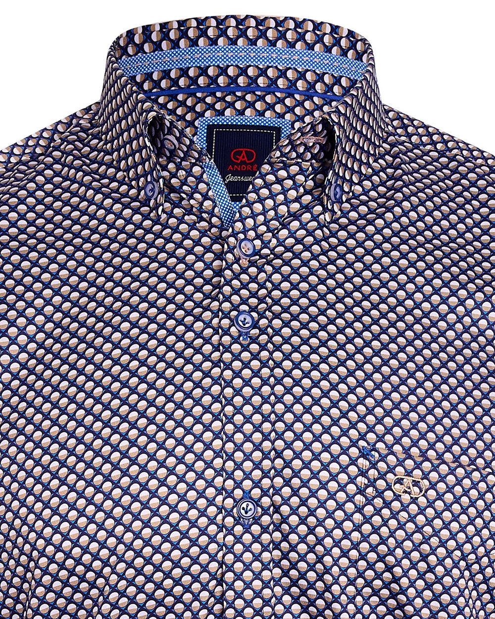 André Murphy Pattern Shirt – Beige