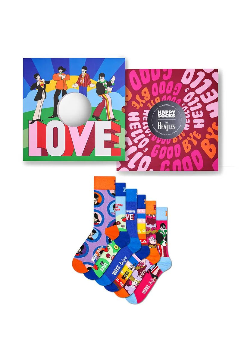 Happy Socks The Beatles 6-Pack Socks Gift Set – Multicolour