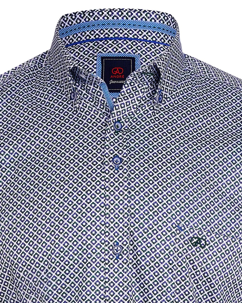 André Regan Pattern Shirt – Green