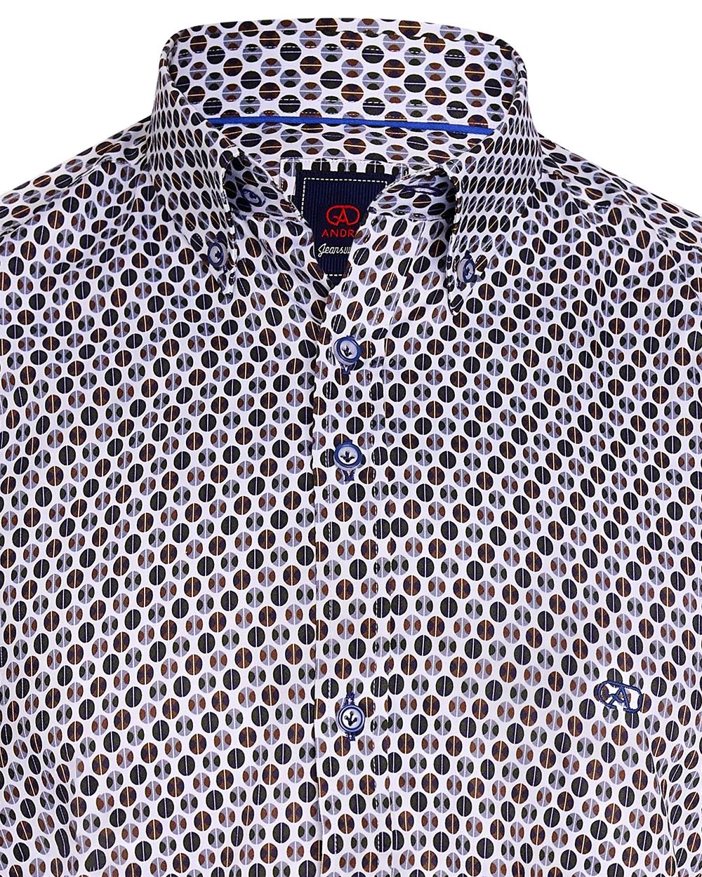 André Sexton Pattern Shirt – Tan