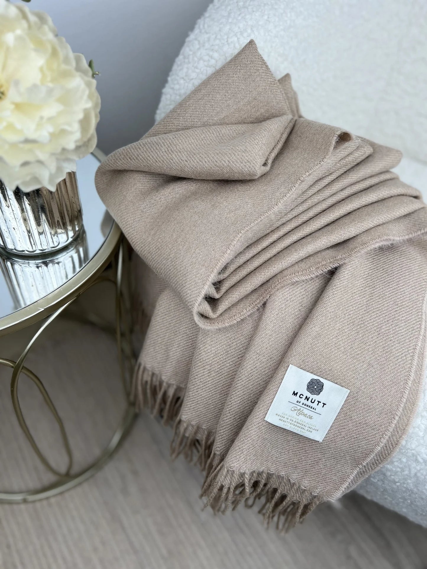 Alpaca Hazlenut Throw