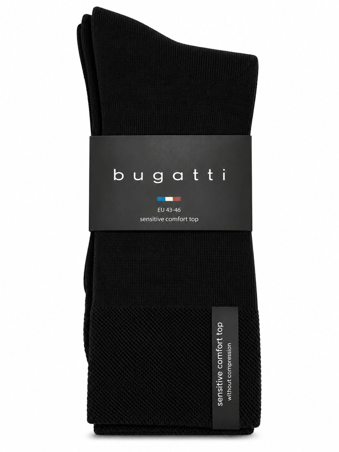 Bugatti 2 Pack Plain Socks – Black