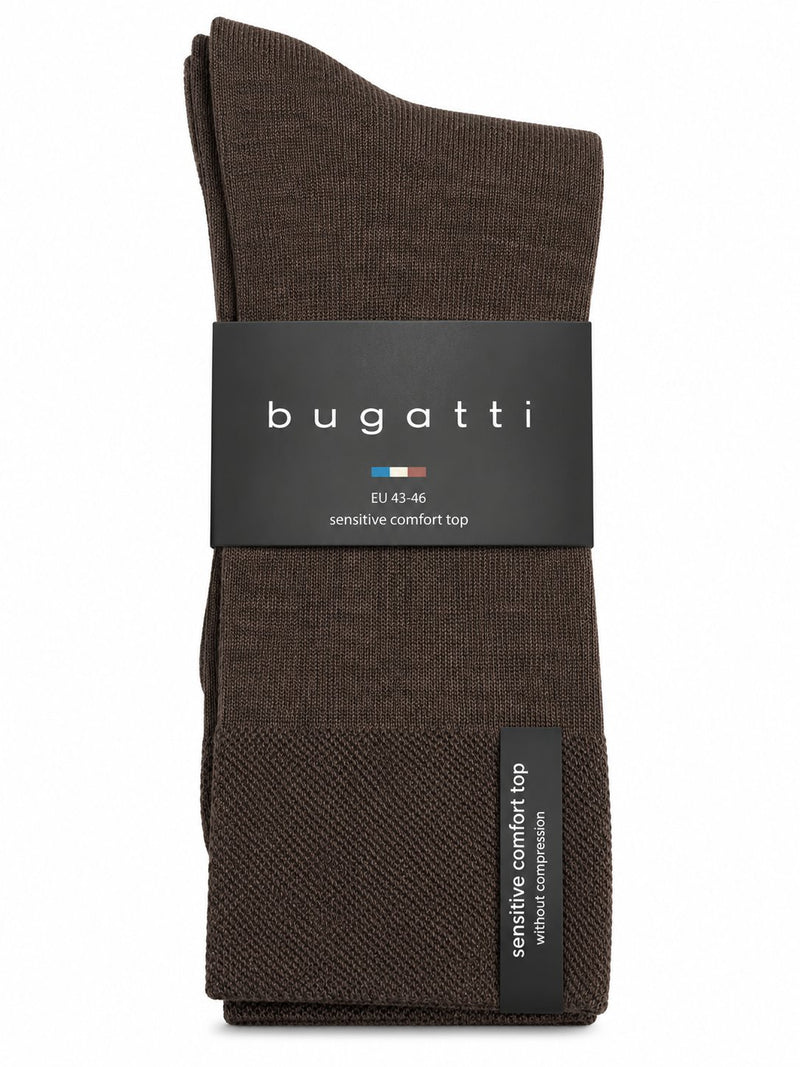 Bugatti 2 Pack Plain Socks – Brown