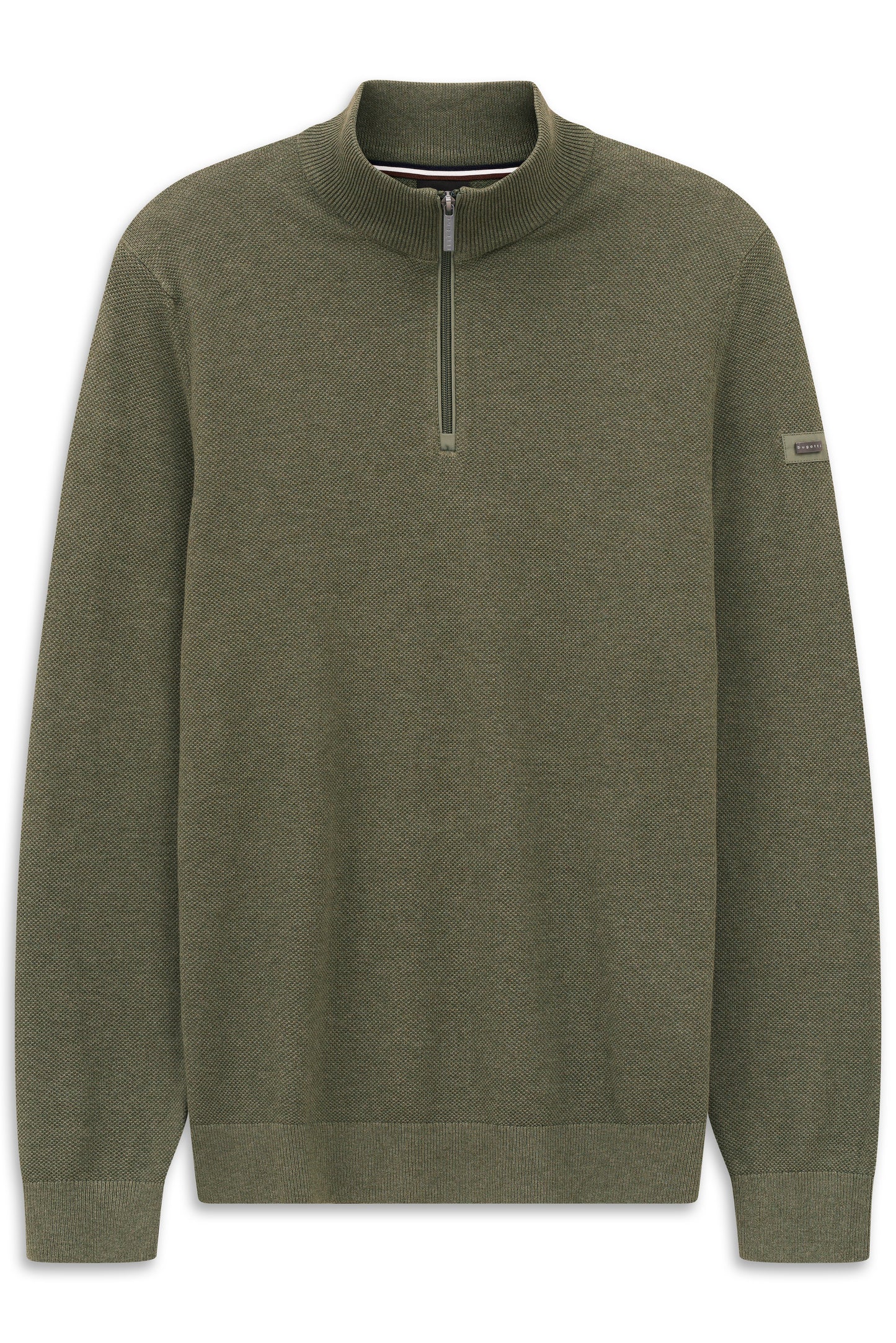 Bugatti Structured Cotton Half Zip