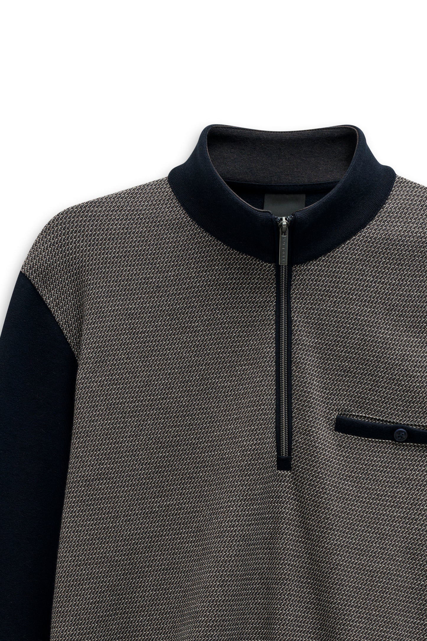 Bugatti 2-Tone Half Zip with Pocket
