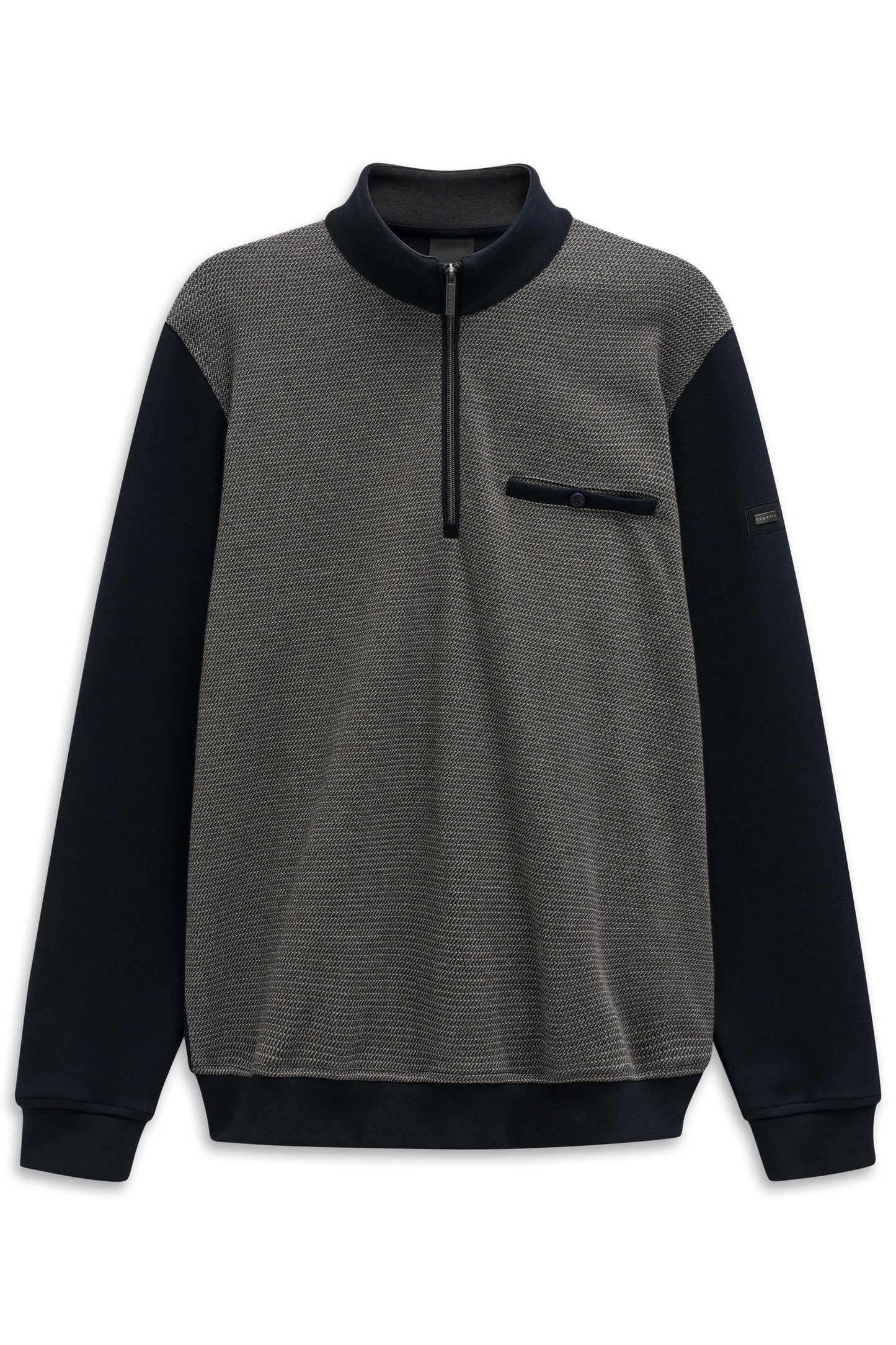 Bugatti 2-Tone Half Zip with Pocket