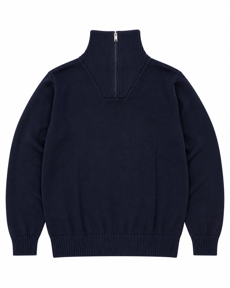 Daniele Fiesoli Wool Blend Funnel Neck Jumper - Navy