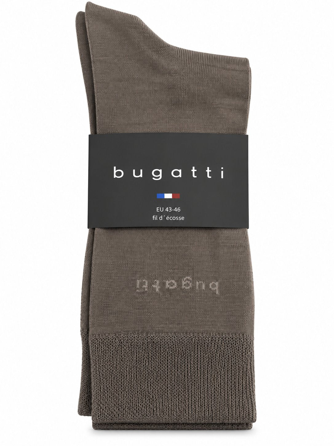 Bugatti 2 Pack Plain Socks – Dusty Brown