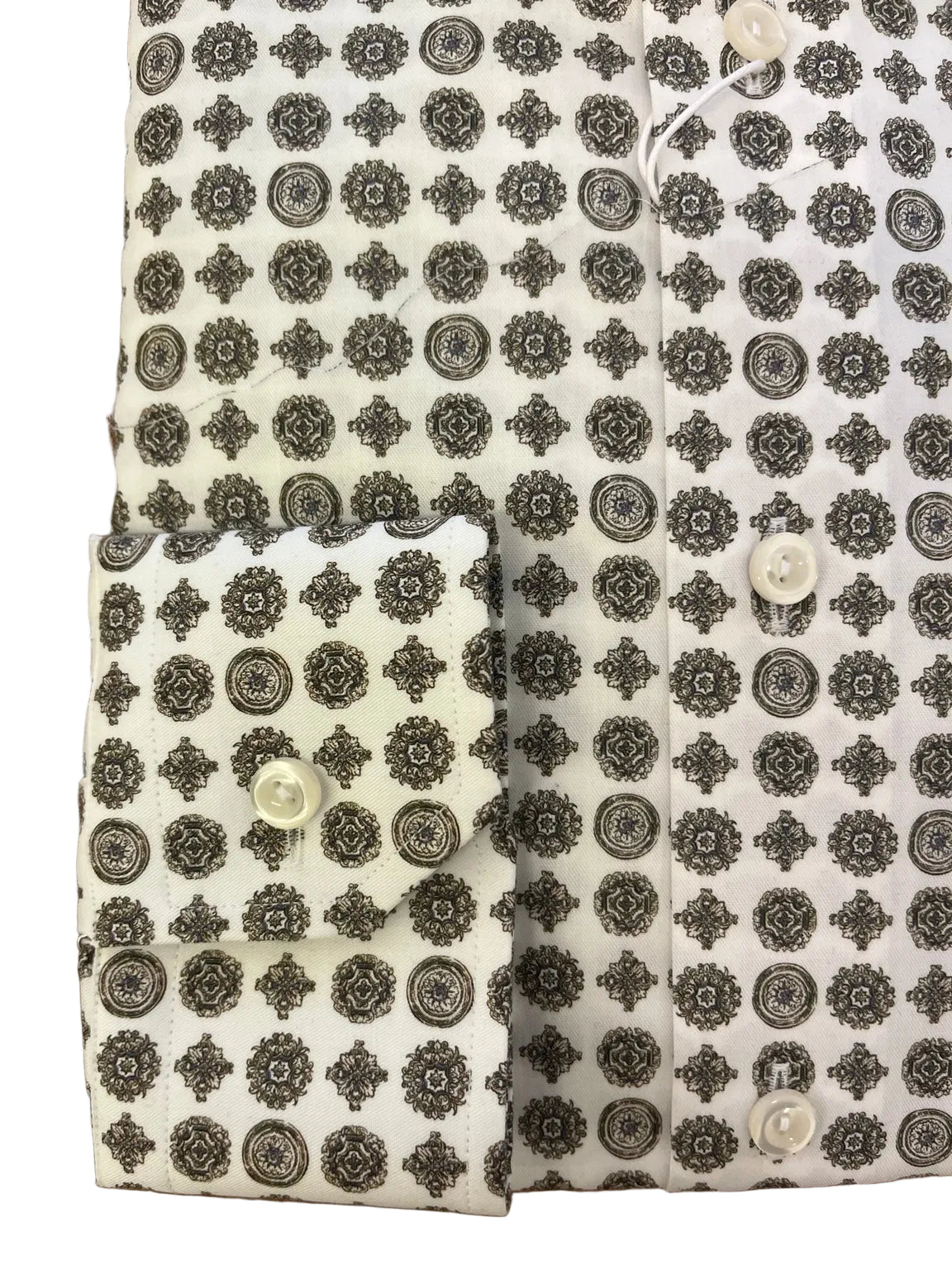 Eton Geometric Signature Twill Shirt - Brown