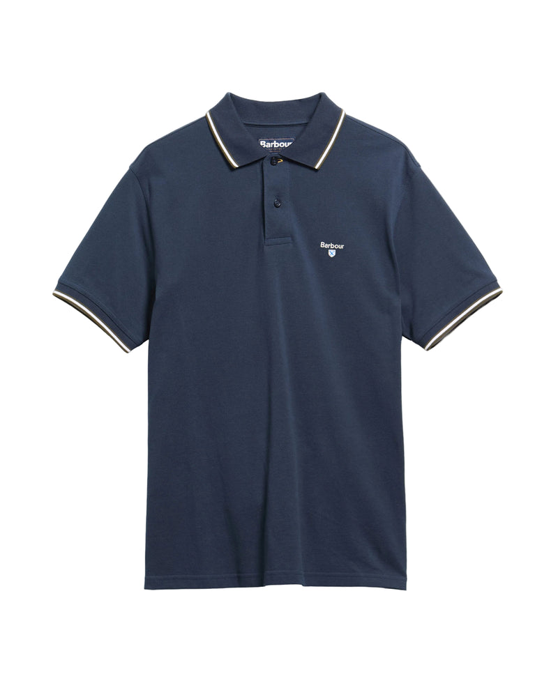 Barbour Fielding Tailored Short-Sleeved Polo Shirt - Navy